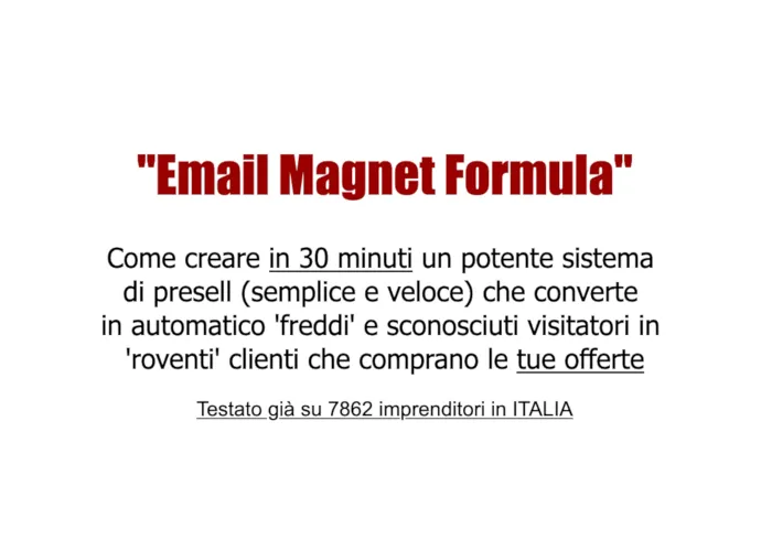 [CORSO GRATIS] Email Magnet Formula – Valerio Conti