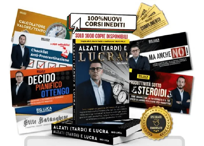 [CORSO GRATIS] Alzati e lucra + Cambiamento a comando + Cambiamento istantaneo + Meccanismo anti–sabotaggio – Big Luca