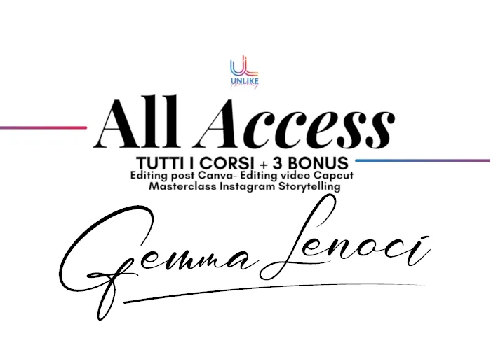[CORSO GRATIS] All Access – Gemma Lenoci