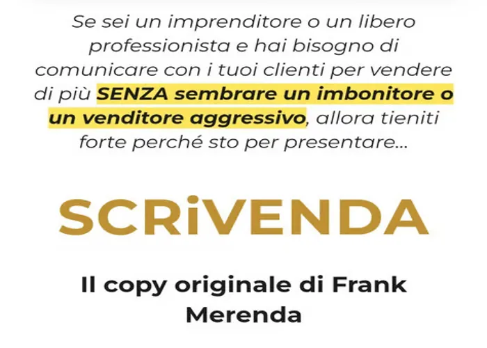[CORSO GRATIS] Scrivenda – Frank Merenda