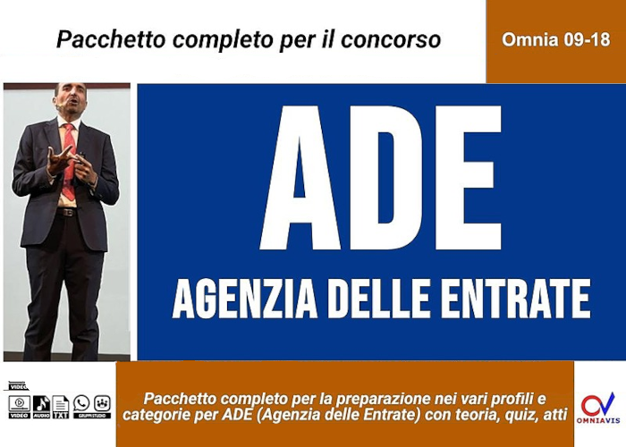 [CORSO GRATIS] Agenzia delle Entrate (Omnia09_18) – Omniavis